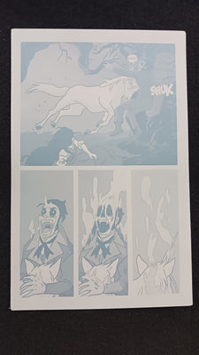 Unicorn Vampire Hunter #1 - Page 7 - Cyan - Comic Printer Plate - PRESSWORKS