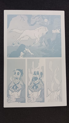 Unicorn Vampire Hunter #1 - Page 7 - PRESSWORKS - Comic Art -  Printer Plate - Cyan