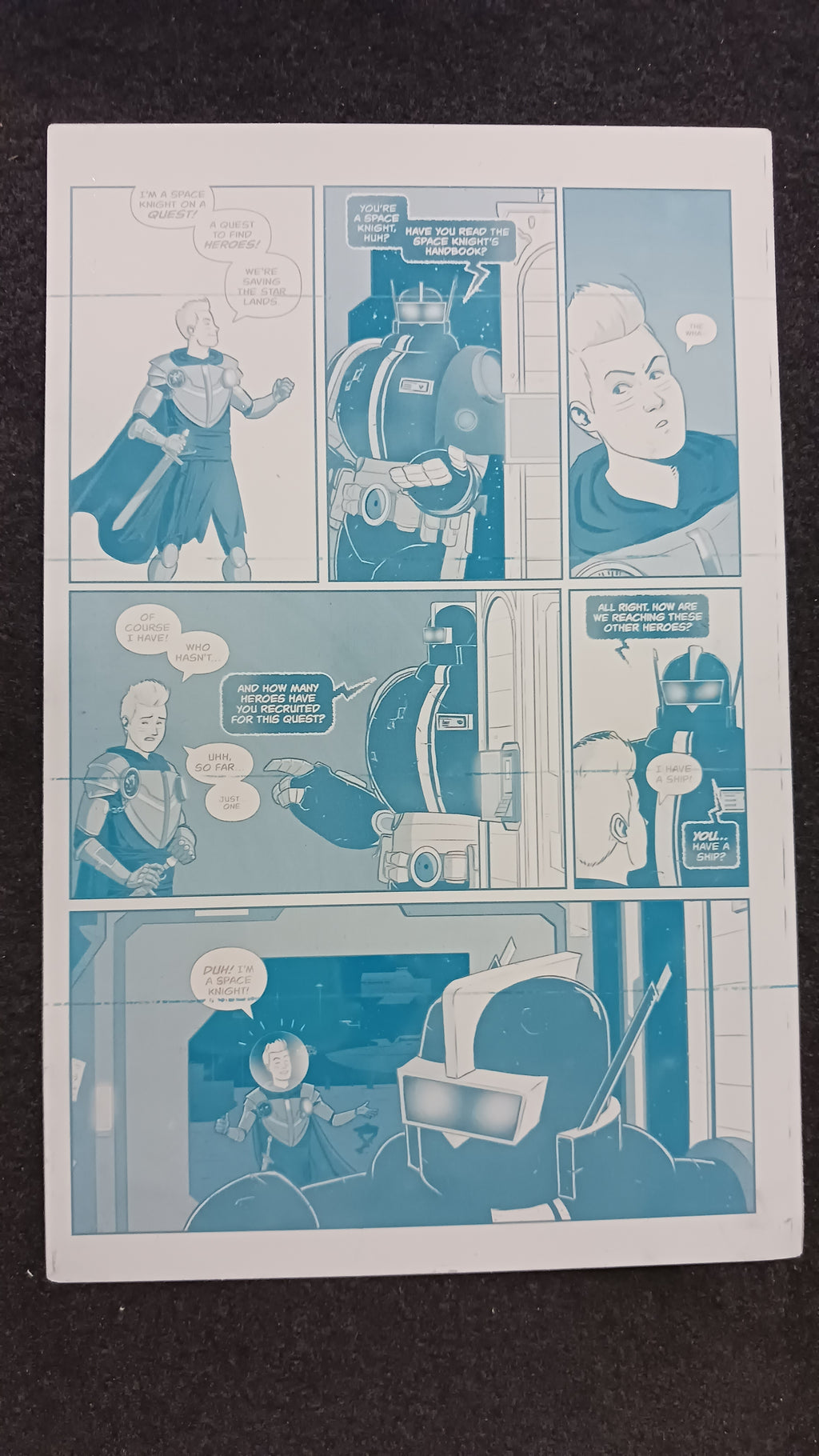 Oswald and the Star-Chaser #1 - Page 11 - Cyan - Comic Printer Plate - PRESSWORKS