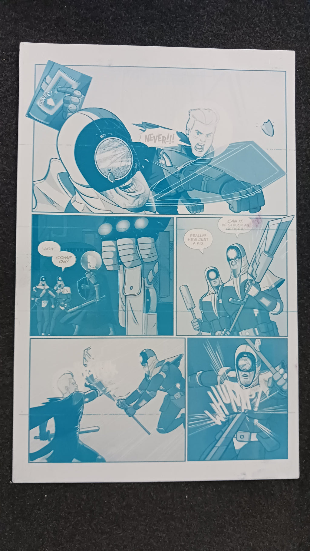 Oswald and the Star-Chaser #1 - Page 16 - Cyan - Comic Printer Plate - PRESSWORKS
