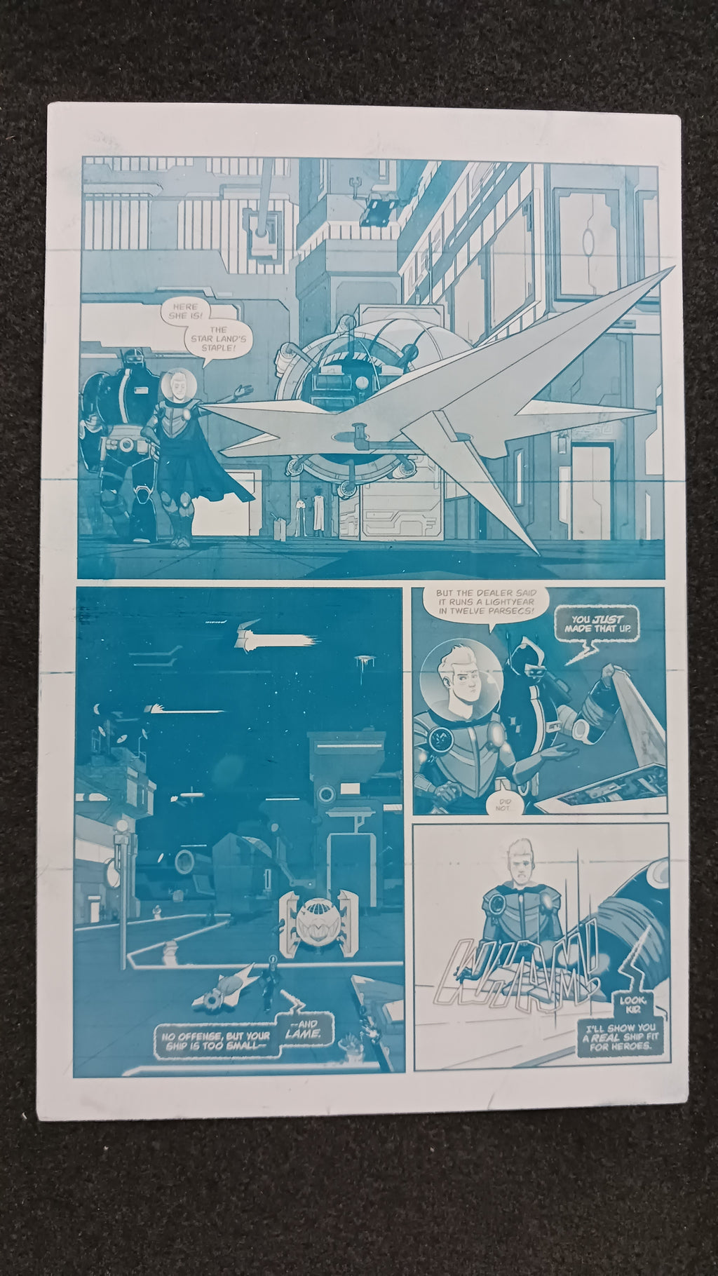 Oswald and the Star-Chaser #1 - Page 12 - Cyan - Comic Printer Plate - PRESSWORKS
