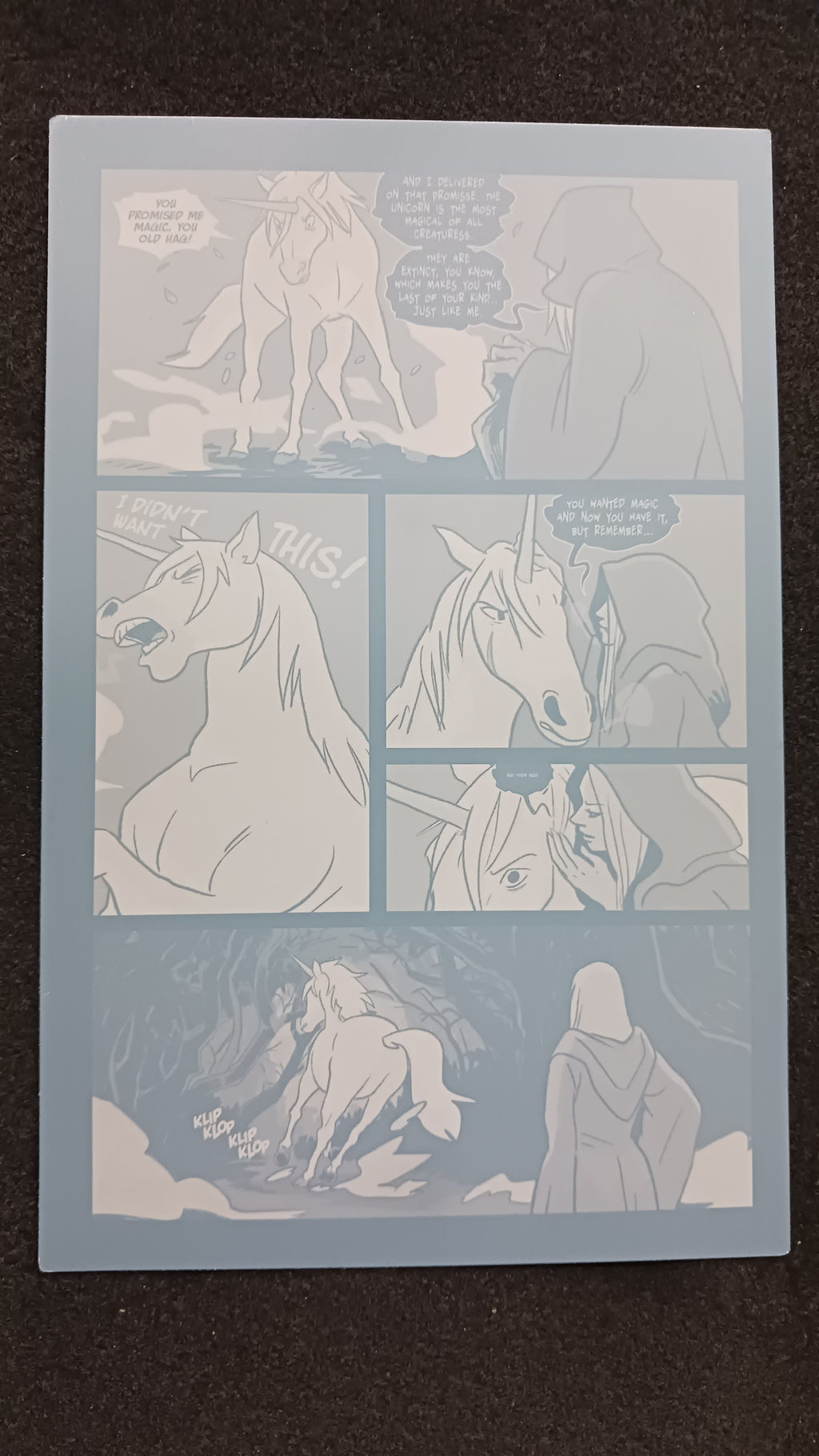 Unicorn Vampire Hunter #1 - Page 30 - Black - Comic Printer Plate - PRESSWORKS
