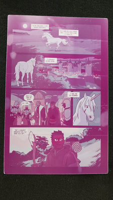 Unicorn Vampire Hunter #1 - Page 31 - Magenta - Comic Printer Plate - PRESSWORKS