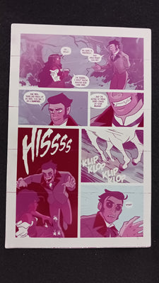 Unicorn Vampire Hunter #1 - Page 6 - PRESSWORKS - Comic Art -  Printer Plate - Magenta