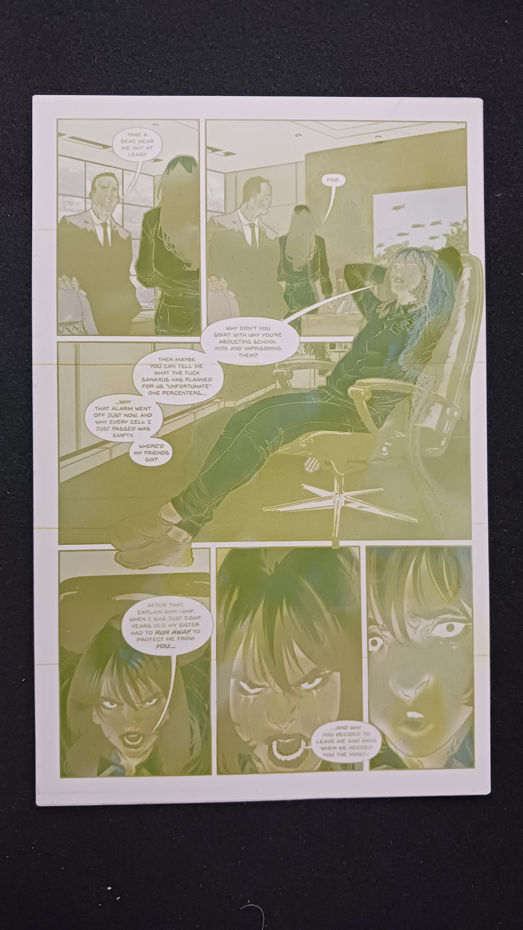 Category Zero Conflict #3 - Page 8 - PRESSWORKS - Comic Art - Printer Plate - Yellow