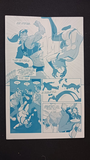 Impossible Team-Up: Impossible Jones and Captain Lightning #1 - Page 6 - PRESSWORKS - Comic Art - Printer Plate - Cyan