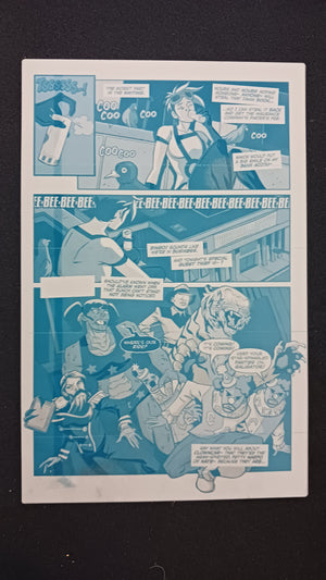Impossible Team-Up: Impossible Jones and Captain Lightning #1 - Page 3 - PRESSWORKS - Comic Art - Printer Plate - Cyan