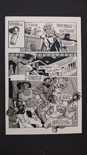 Impossible Team-Up: Impossible Jones and Captain Lightning #1 - Page 3 - PRESSWORKS - Comic Art - Printer Plate - Black