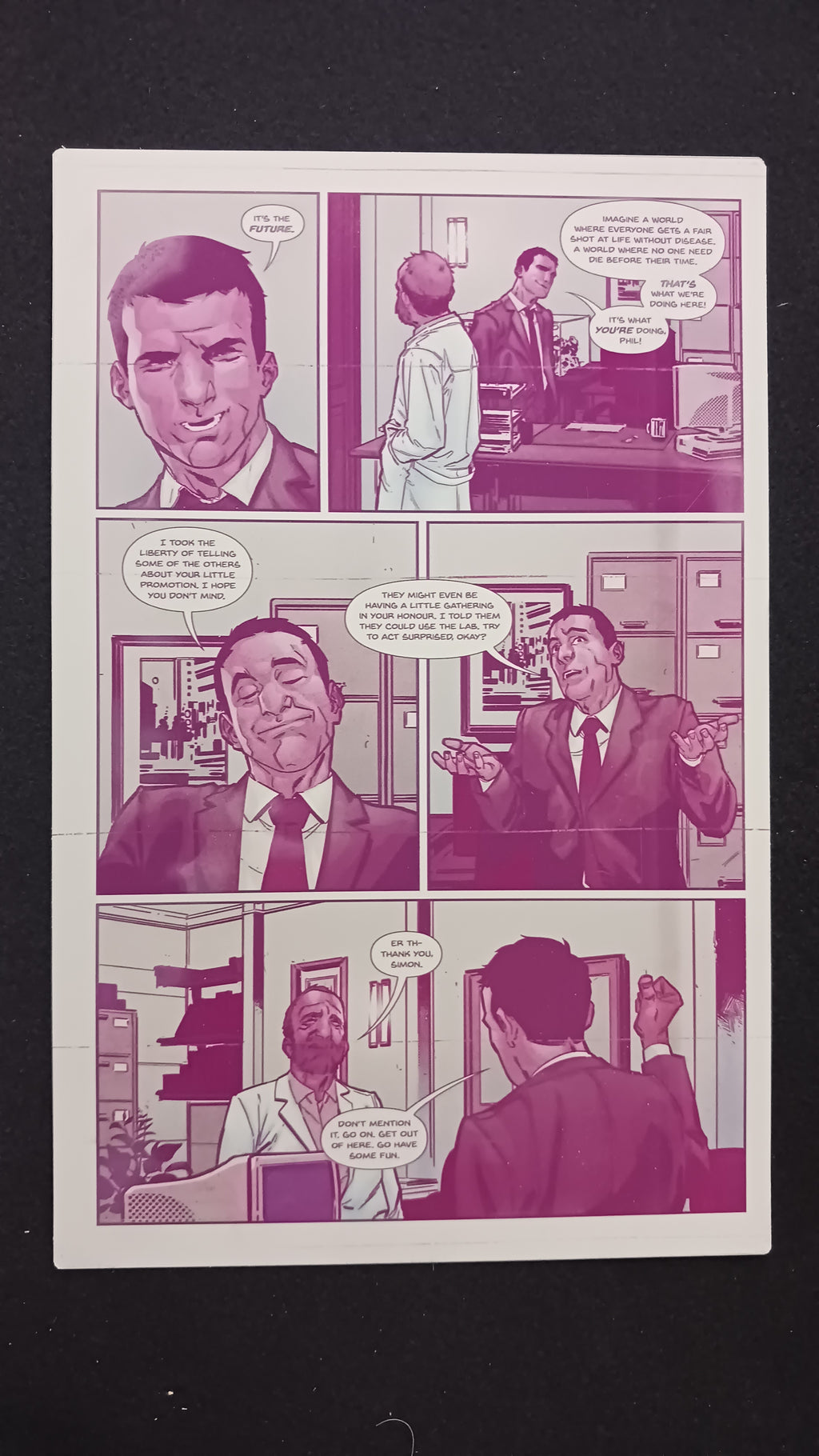 Category Zero Conflict #4 - Page 2 - PRESSWORKS - Comic Art - Printer Plate - Magenta