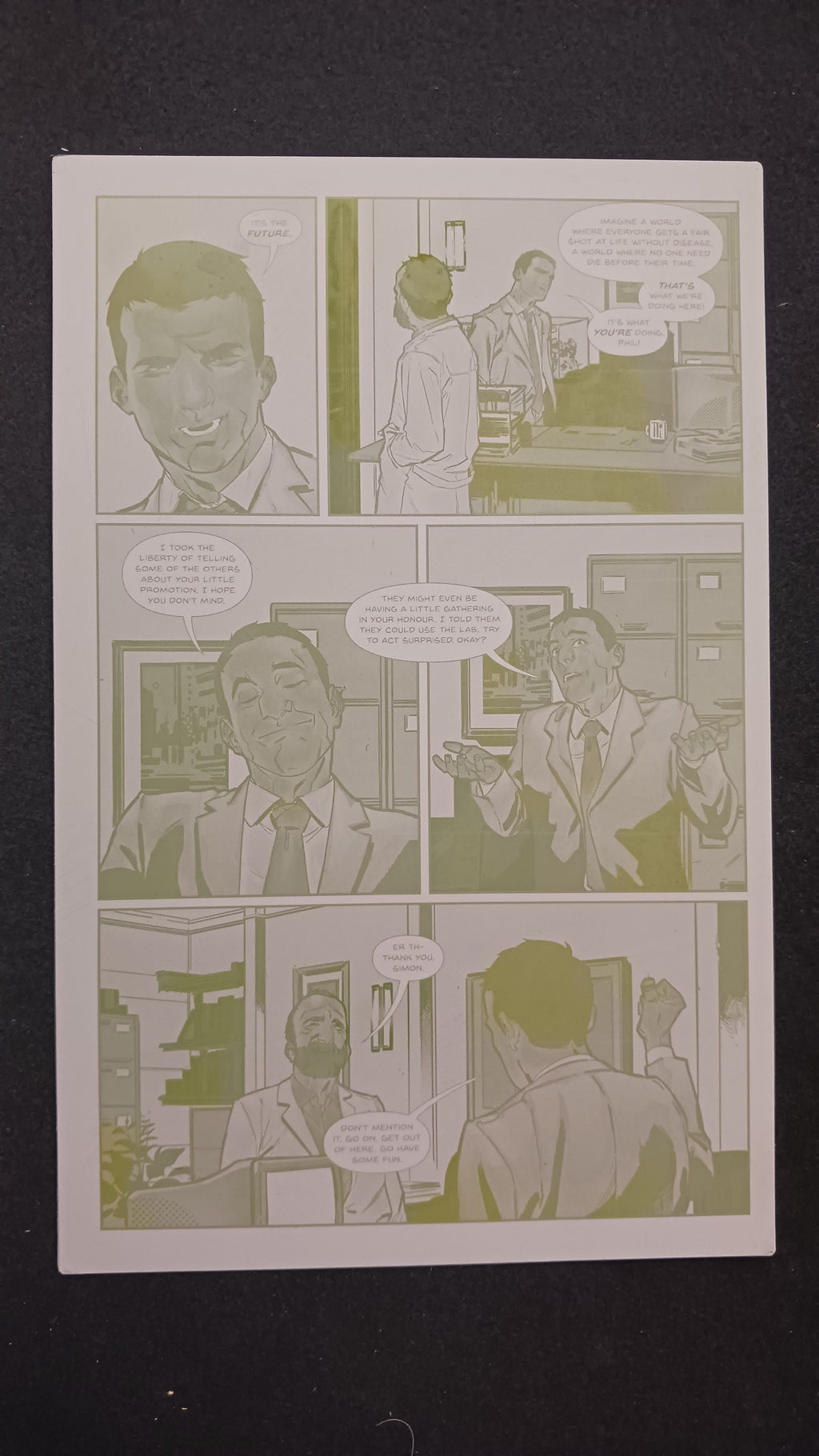 Category Zero Conflict #4 - Page 2 - PRESSWORKS - Comic Art - Printer Plate - Yellow