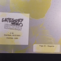 Category Zero Conflict #4 - Page 20 Warhol Set - PRESSWORKS - Comic Art - Printer Plate - K,C,M,Y