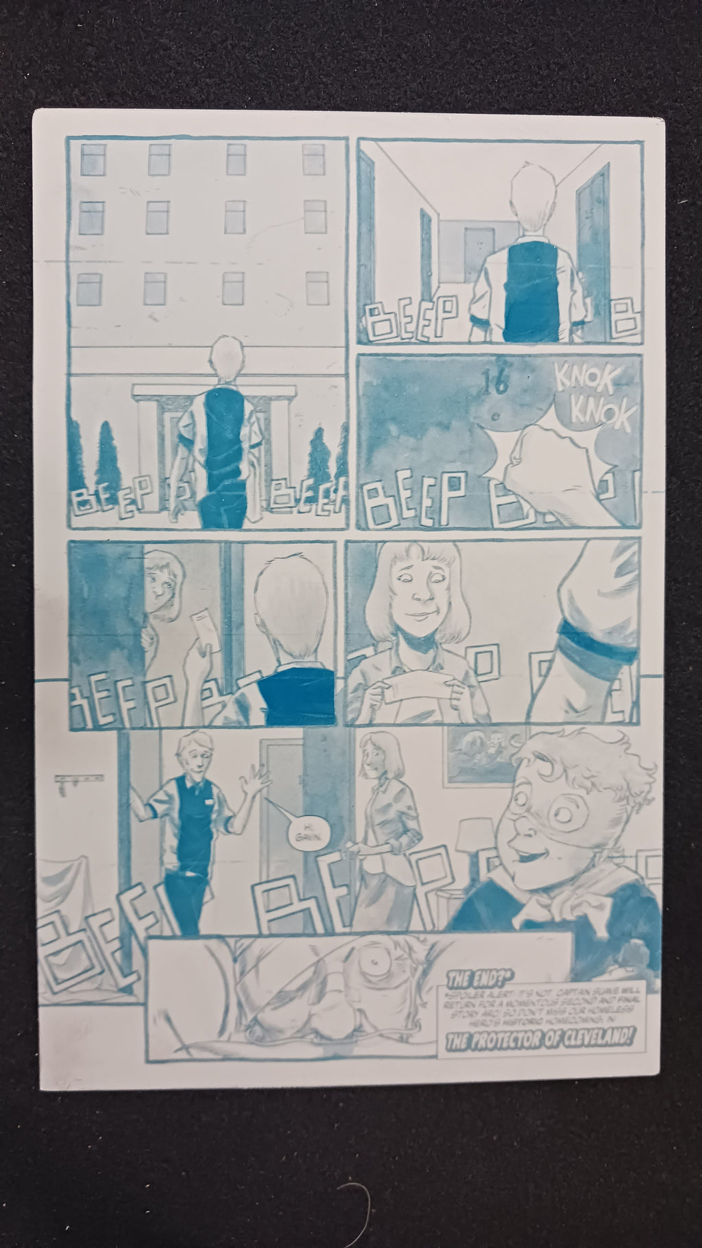 The Life and Death of the Brave Captain Suave #5 - Page 24 - Cyan - Comic Printer Plate - PRESSWORKS