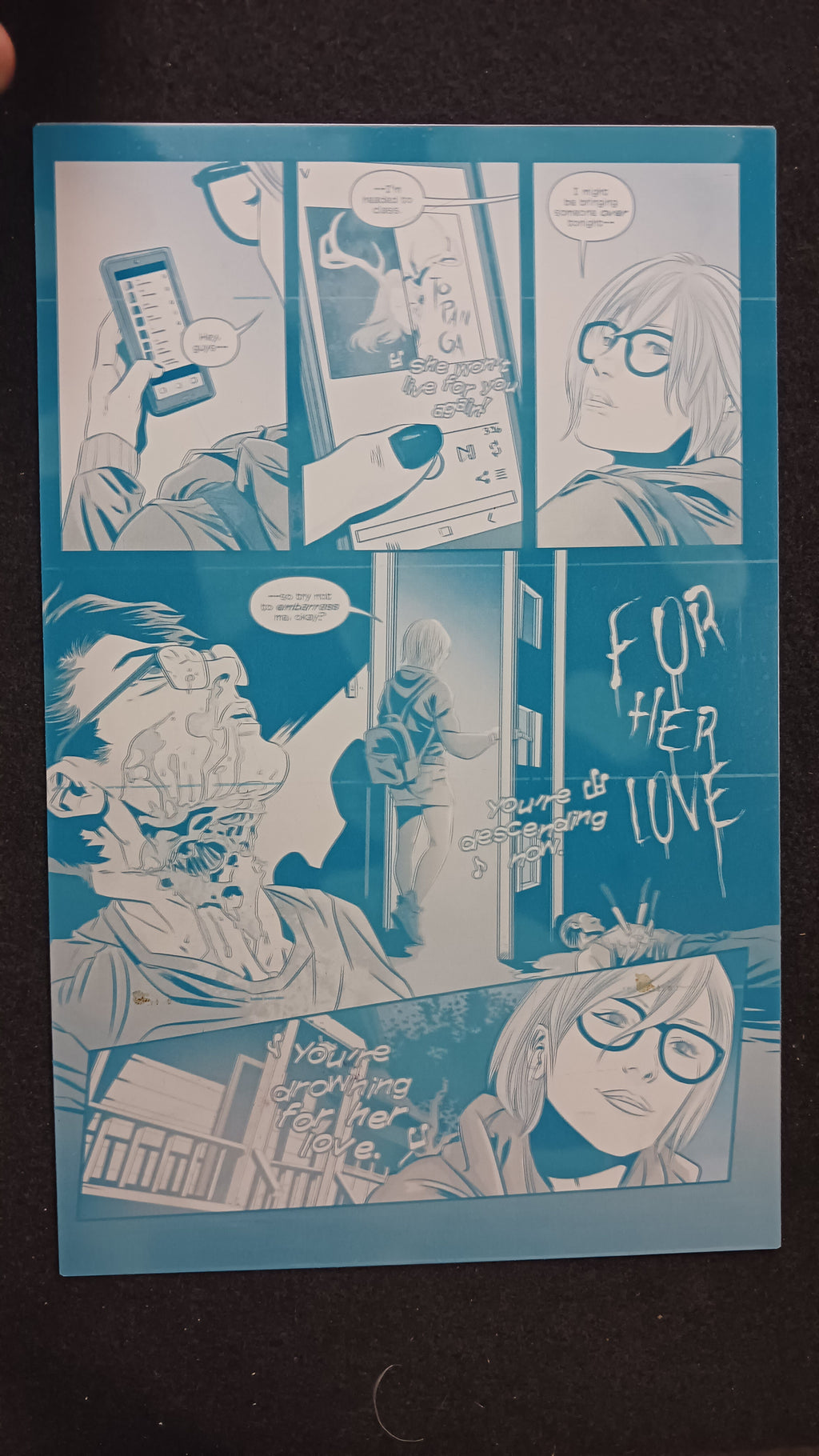 Killchella #4 - Page 20 - PRESSWORKS - Comic Art - Printer Plate - Cyan