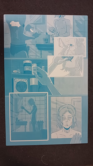 Death Drop Drag Assassin #1 - Page 22 - PRESSWORKS - Comic Art - Printer Plate - Cyan