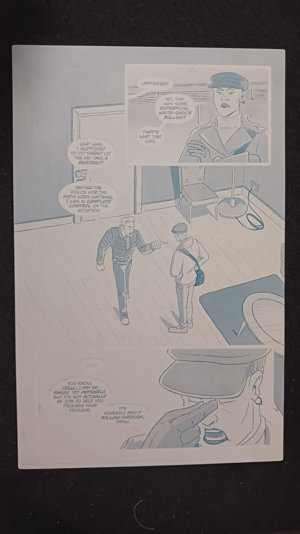 Death Drop Drag Assassin #1 - Page 16 - PRESSWORKS - Comic Art - Printer Plate - Cyan