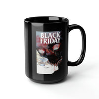 Black Friday Smiling Demon Black Mug, 15oz