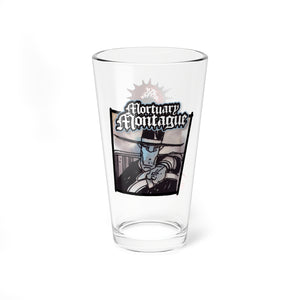 Blood Run Mortuary Montague Pint Glass, 16oz