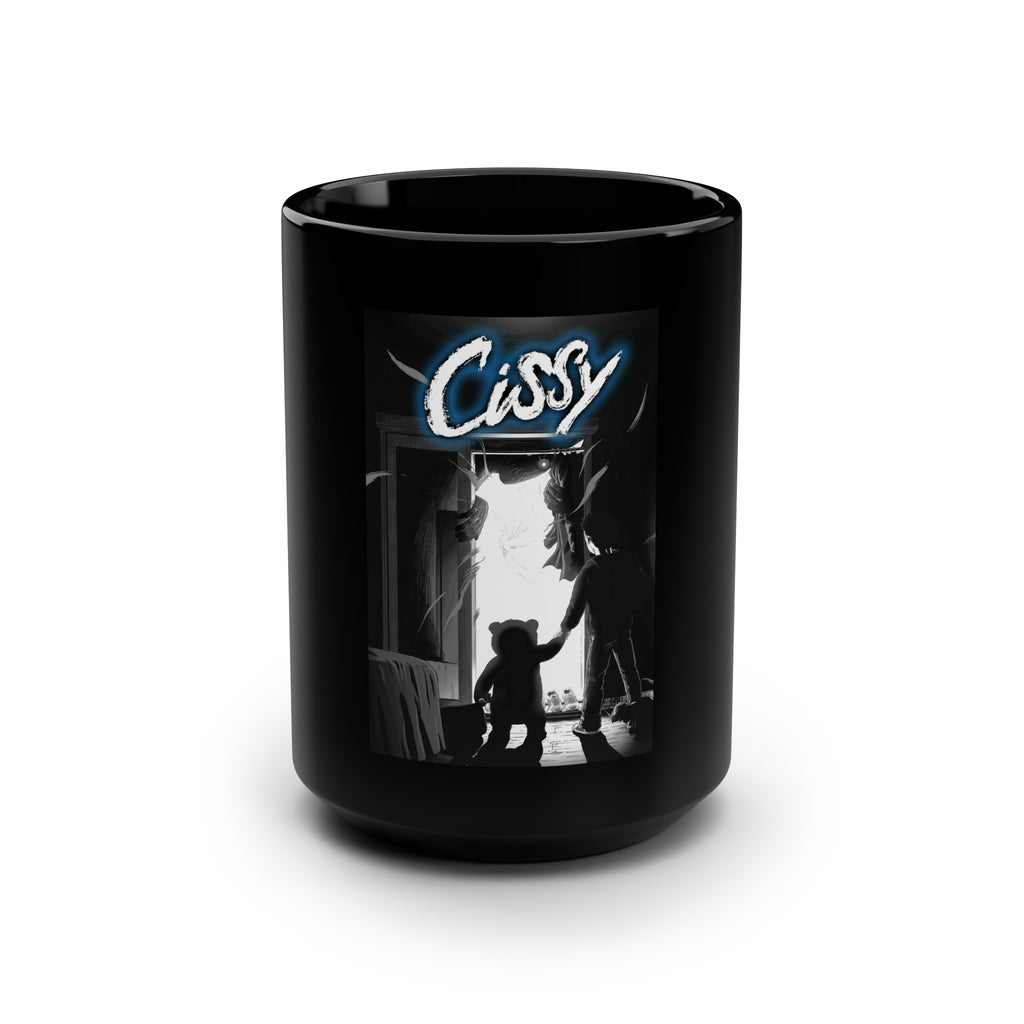Cissy Open Door Black Mug, 15oz