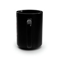 Black Friday Smiling Demon Black Mug, 15oz