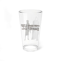Death Comes for the Toymaker Death with Ereshkigal, goddess of the Underworld (Sumerian) Pint Glass, 16oz