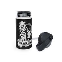 Trakovi - B&W Design - Stainless Steel Water Bottle, Standard Lid