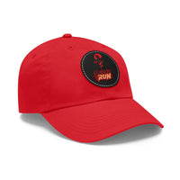 Blood Run Dad Hat with Leather Patch (Round)