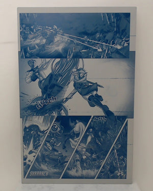 By The Horns Dark Earth #12 - Page 4 - Cyan - Comic Printer Plate - PRESSWORKS