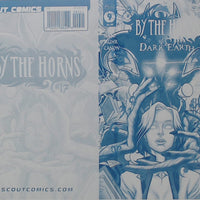 By the Horns: Dark Earth #9 - Cover - Cyan - Comic Printer Plate - PRESSWORKS