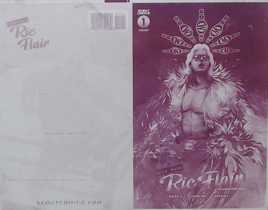 Codename Ric Flair: Magic Eightball #1 - 1:25 Retailer Incentive - Cover - Magenta - Comic Printer Plate - PRESSWORKS