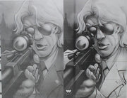 Codename Ric Flair: Magic Eightball #1 - Whatnot Select - Bourne Supremacy Homage - Cover - Black - Comic Printer Plate - PRESSWORKS