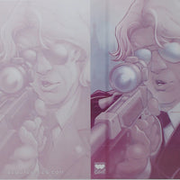 Codename Ric Flair: Magic Eightball #1 - Whatnot Select - Bourne Supremacy Homage - Cover - Magenta - Comic Printer Plate - PRESSWORKS