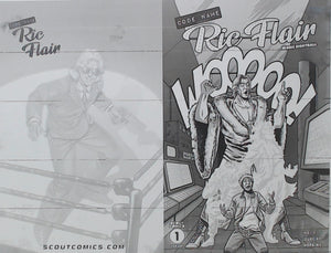 Codename Ric Flair: Magic Eightball #1  - Webstore Exclusive - Kelly Williams - Cover - Black - Comic Printer Plate - PRESSWORKS