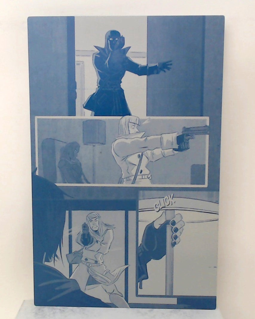 Death Drop Drag Assassin #2 - Page 21 - Cyan - Comic Printer Plate - PRESSWORKS