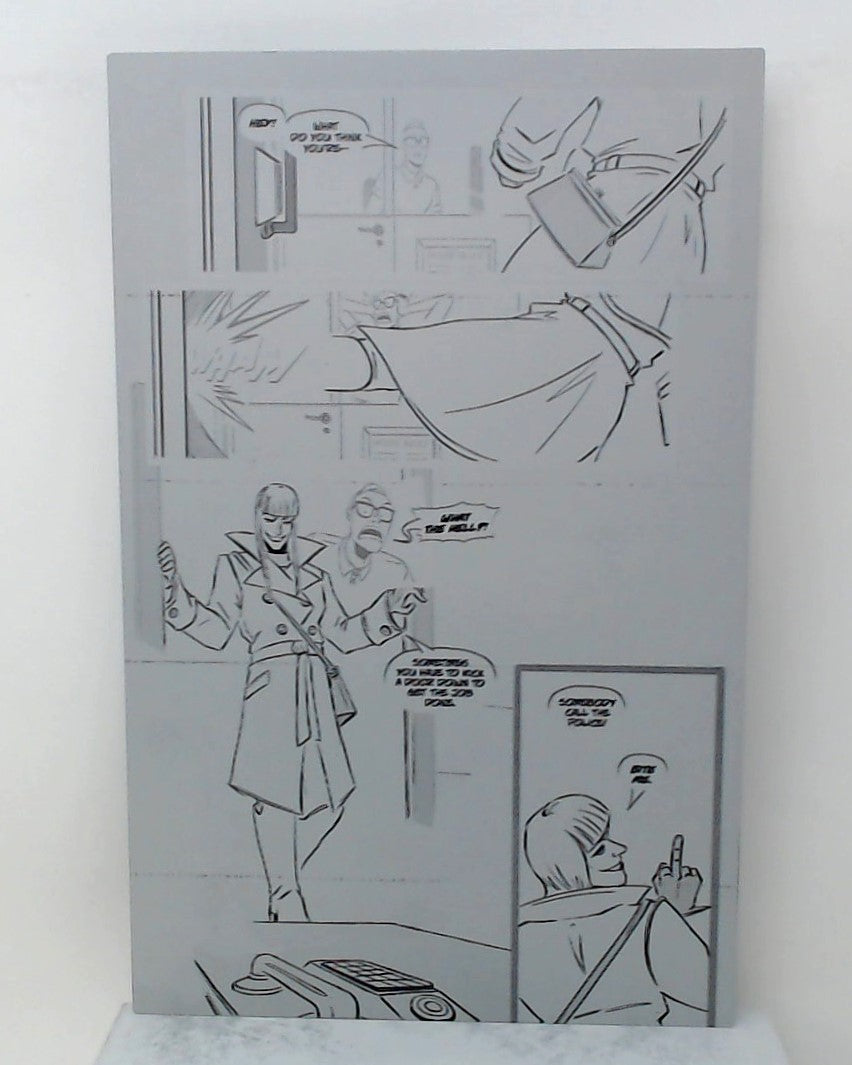 Death Drop Drag Assassin #2 - Page 10 - Black - Comic Printer Plate - PRESSWORKS