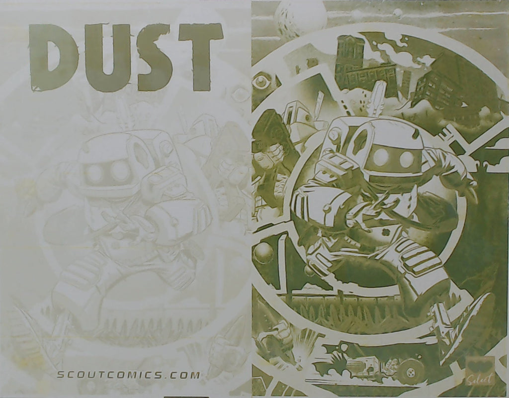 Dust #1 - 1:10 Retailer Incentive - Cover - Yellow - Comic Printer Plate - PRESSWORKS -  Aaron Conley