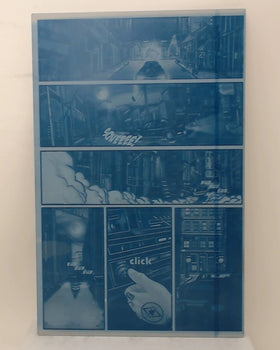 Night of the Cadillacs #1 - Legacy Edition - Page 2 - Cyan - Comic Printer Plate - PRESSWORKS