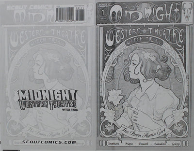 Midnight Western Theatre: Witch Trials #1 - Cover - Black - Comic Printer Plate - PRESSWORKS
