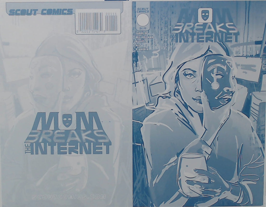 M.O.M. Breaks the Internet #1 - Cover - Cyan - Comic Printer Plate - PRESSWORKS