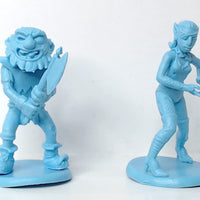 Murder Hobo - 32mm Gaming Miniatures -  Roddy and Spectra - Two Pack - Blue