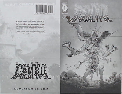 Snow White Zombie Apocalypse #1 - 1:10 Retailer Incentive - Cover - Black - Comic Printer Plate - PRESSWORKS - Hyeondo Park