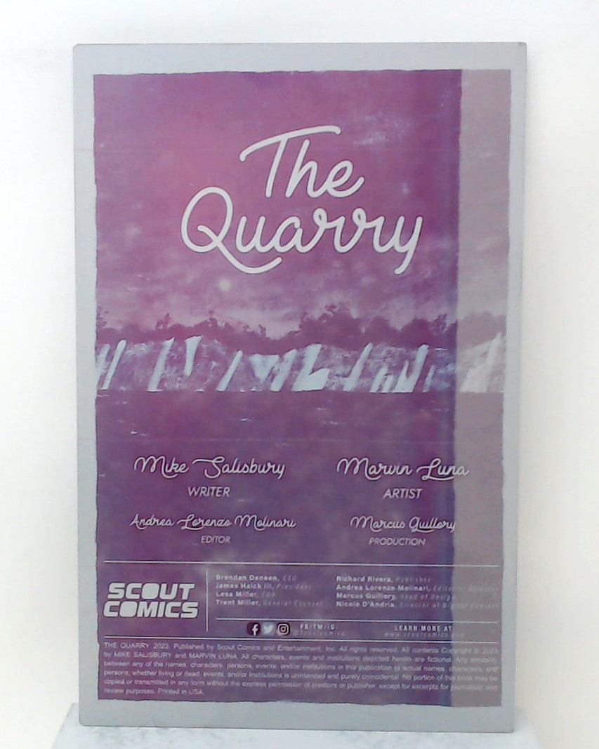The Quarry #1 - Inside Front Cover - Magenta - Comic Printer Plate - PRESSWORKS