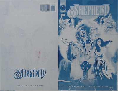 Shepherd: The Tether #1 -  1:10 Retailer Incentive - Cover - Cyan - Comic Printer Plate - PRESSWORKS - Jaime Martinez
