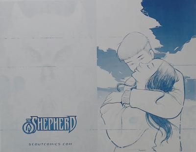 Shepherd: The Tether #1 - Webstore Exclusive - Cover - Cyan  - SIGNED - Comic Printer Plate - PRESSWORKS