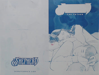 Shepherd: The Tether #1 - Webstore Exclusive - Cover - Cyan  - SIGNED - Comic Printer Plate - PRESSWORKS