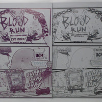 Blood Run #1 - Page 31 - Warhol - Cyan - Magenta - Yellow - Black - Comic Printer Plates - PRESSWORKS - Stephen Cardoselli