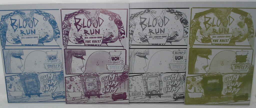 Blood Run #1 - Page 31 - Warhol - Cyan - Magenta - Yellow - Black - Comic Printer Plates - PRESSWORKS - Stephen Cardoselli