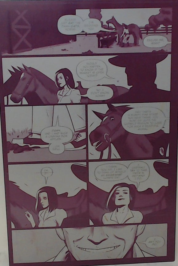 Midnight Western Theatre: Witch Trials #1 - Page 20 - Magenta - Comic Printer Plate - PRESSWORKS