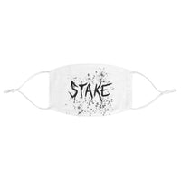 Stake (Splatter Design) - White Fabric Face Mask