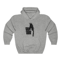 Sam and His Talking Gun (Logo Design) - Heavy Blend™ Hooded Sweatshirt