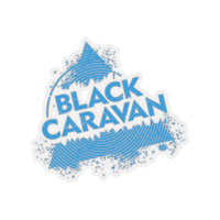 Black Caravan - Blue Logo - Kiss-Cut Stickers